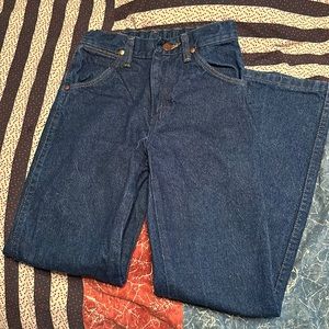 Wrangler jeans - size 11 slim.  Pretty sure they are new